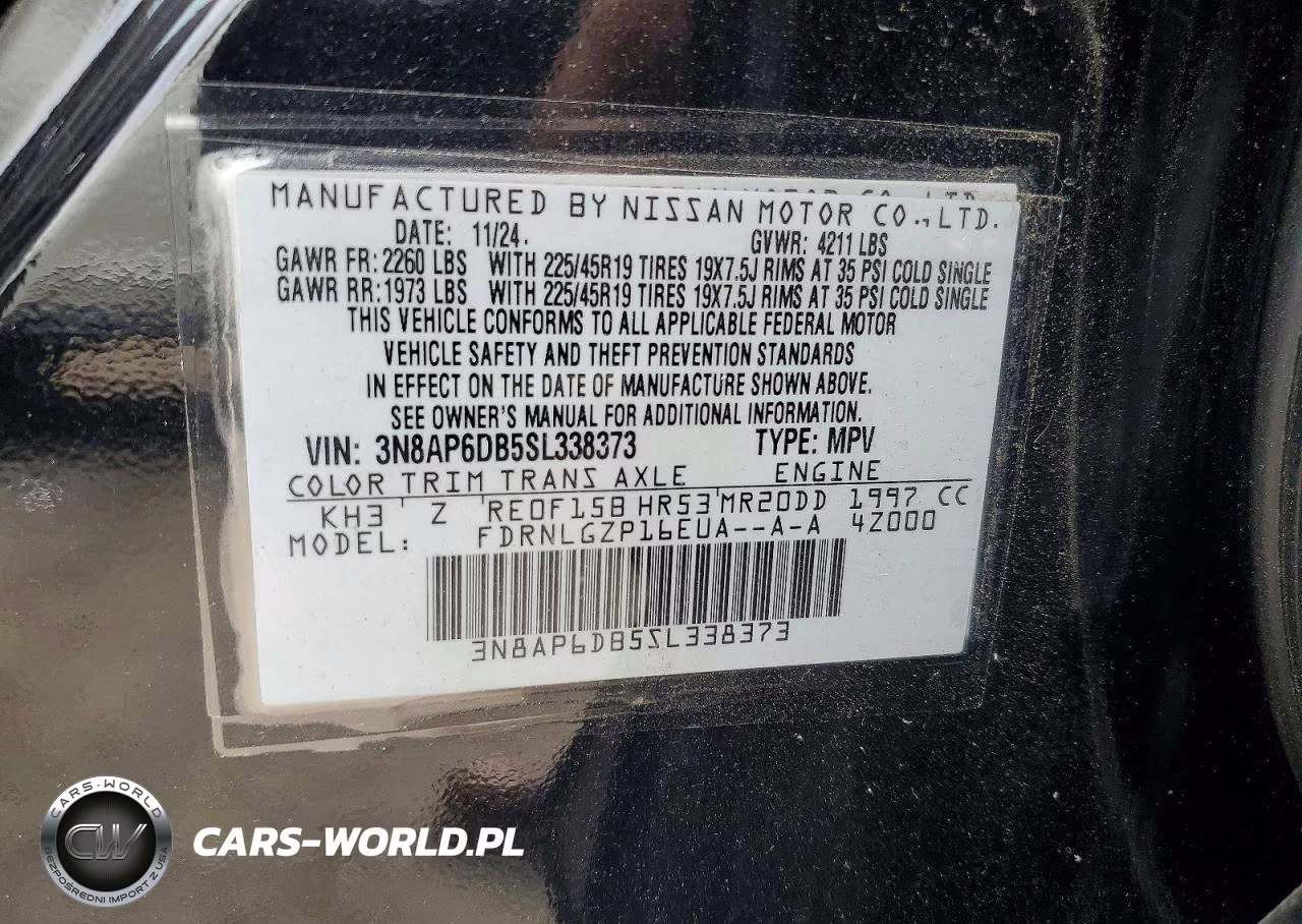 2025 Nissan Kicks Sr VIN:3N8AP6DB5SL338373 - 14