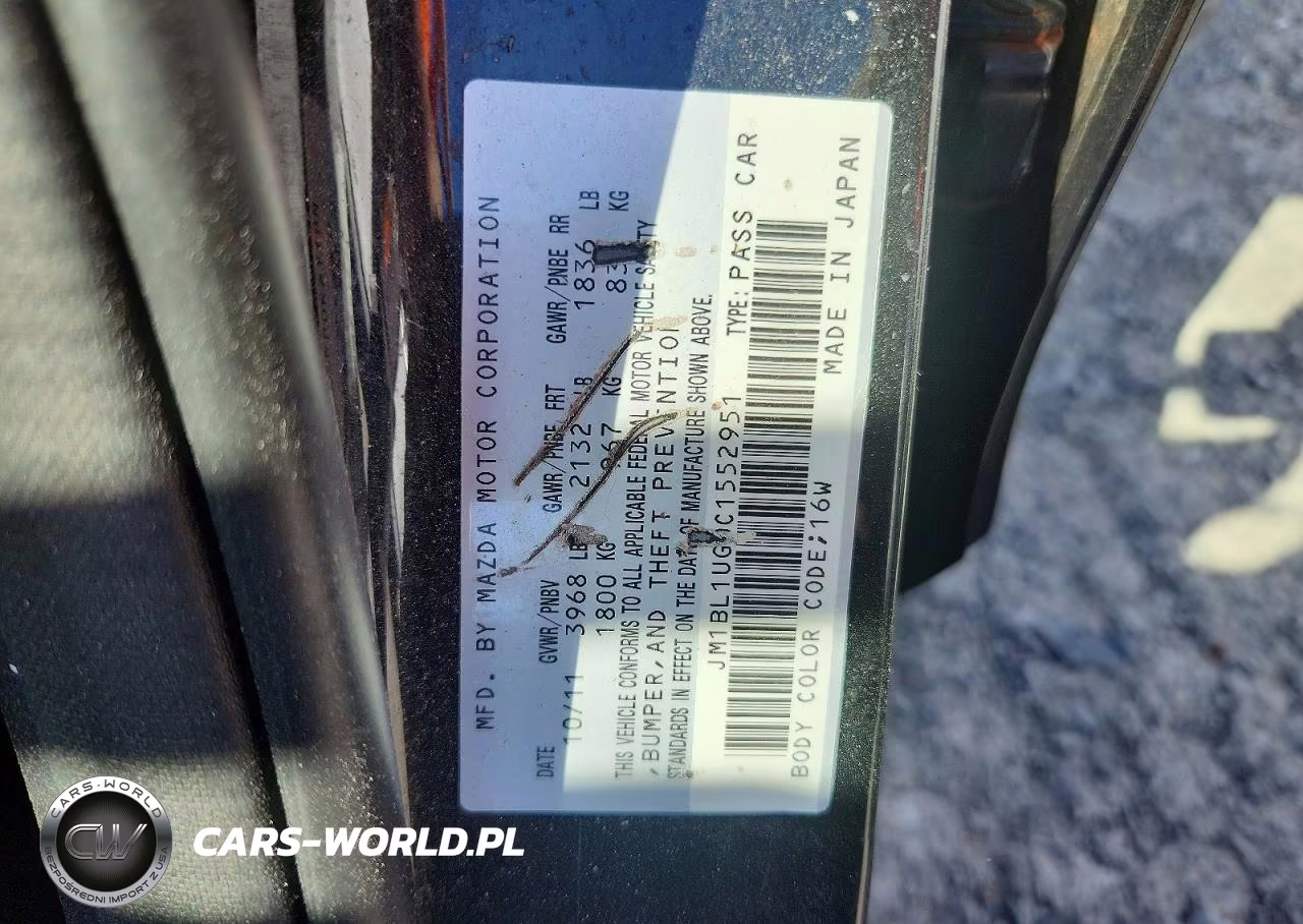 2012 Mazda 3 I VIN:JM1BL1UG0C1552951 - 12
