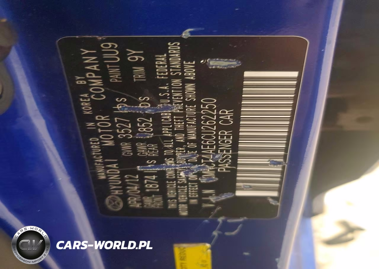 2012 Hyundai Accent Gls VIN:KMHCT4AE6CU262250 - 12