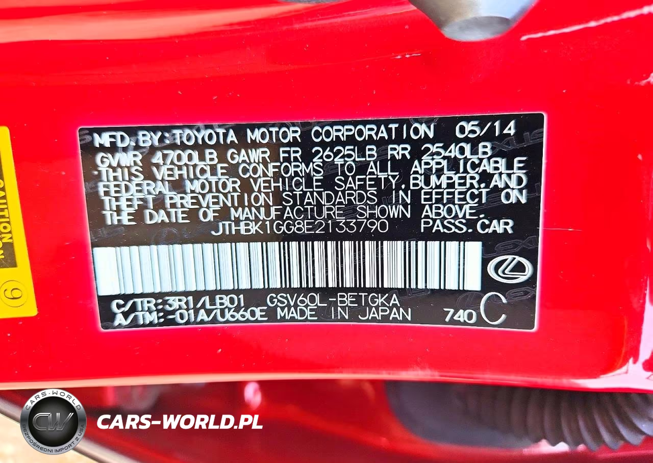 2014 Lexus Es 350 VIN:JTHBK1GG8E2133790 - 12