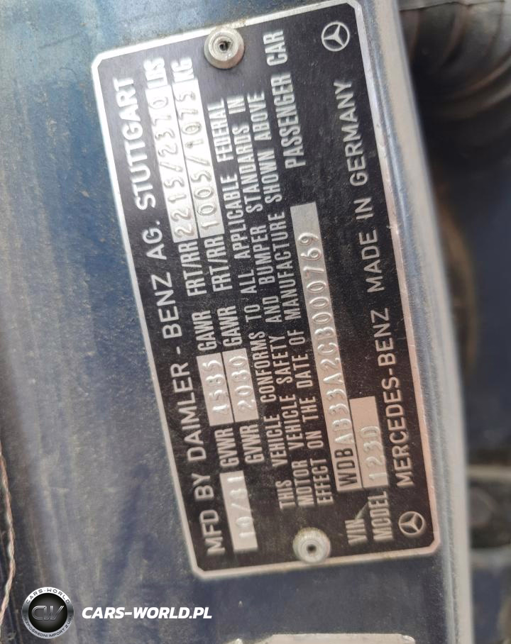 1982 Mercedes-Benz 300 Dt VIN:WDBAB33A2CB000769 - 12