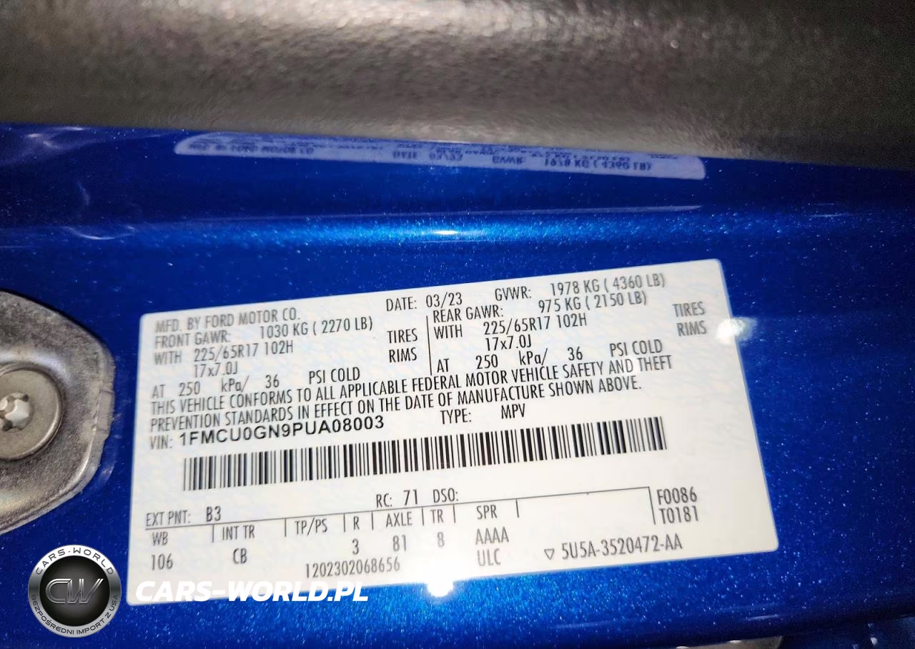 2023 Ford Escape Active VIN:1FMCU0GN9PUA08003 - 13