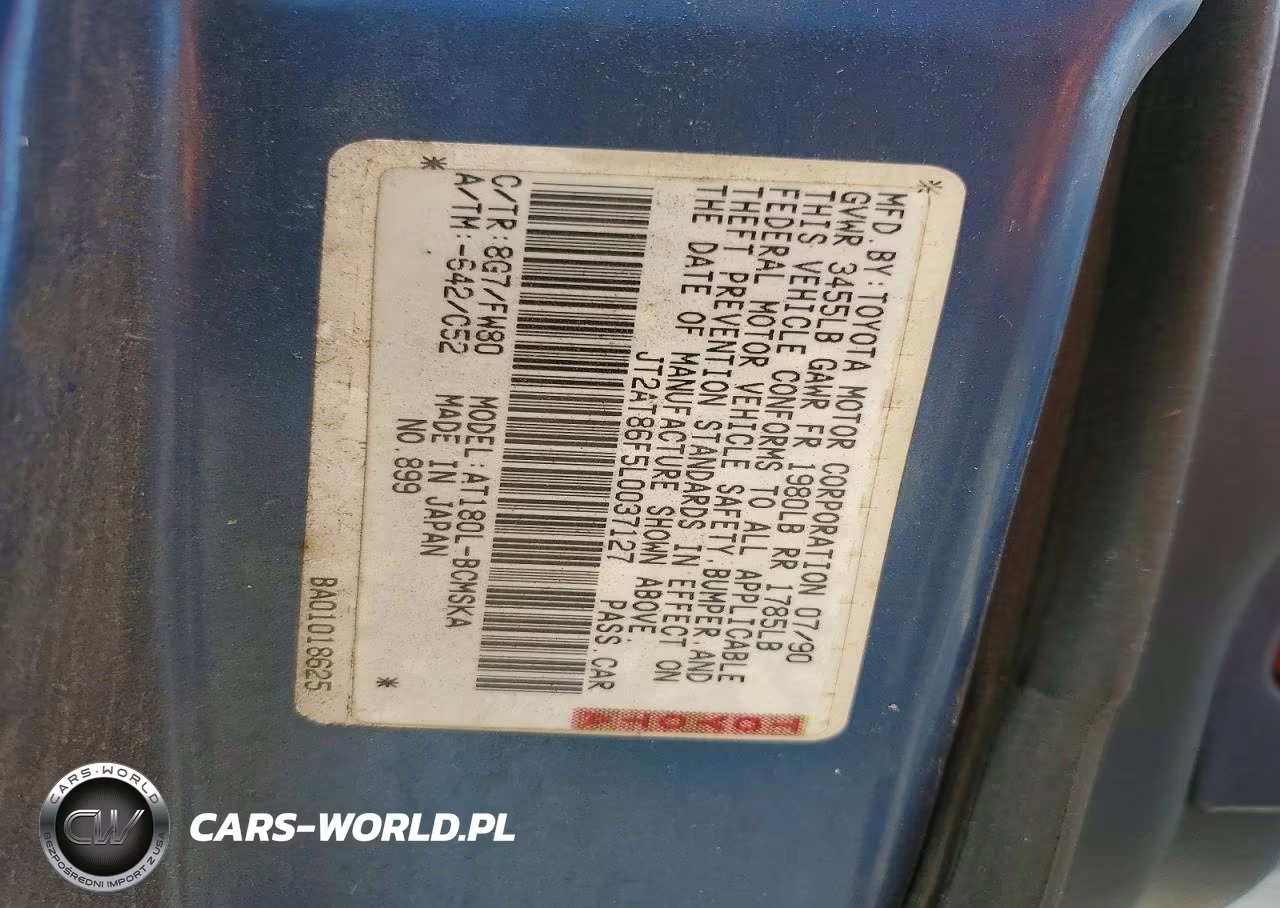 1990 Toyota Celica St VIN:JT2AT86F5L0037127 - 12