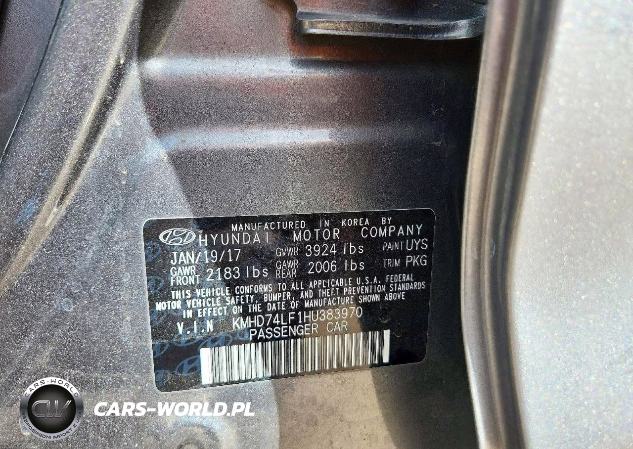 2017 Hyundai Elantra Se VIN:KMHD74LF1HU383970 - 12