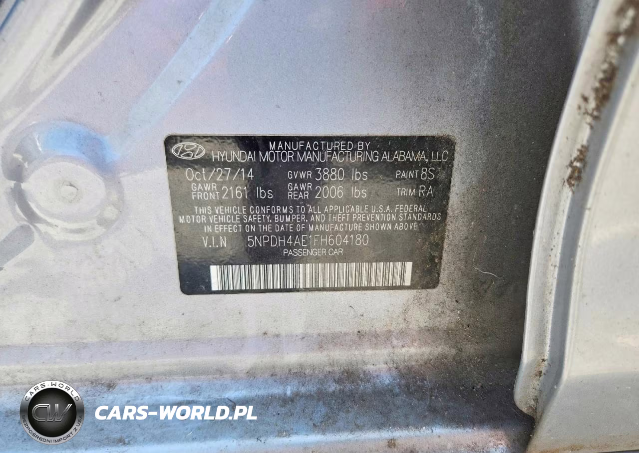 2015 Hyundai Elantra Se VIN:5NPDH4AE1FH604180 - 12
