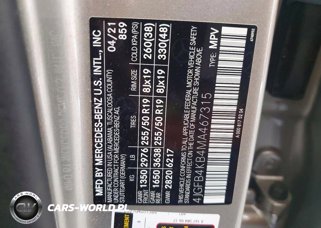 2021 Mercedes-Benz Gle 350 4Matic VIN:4JGFB4KB4MA467315 - 13