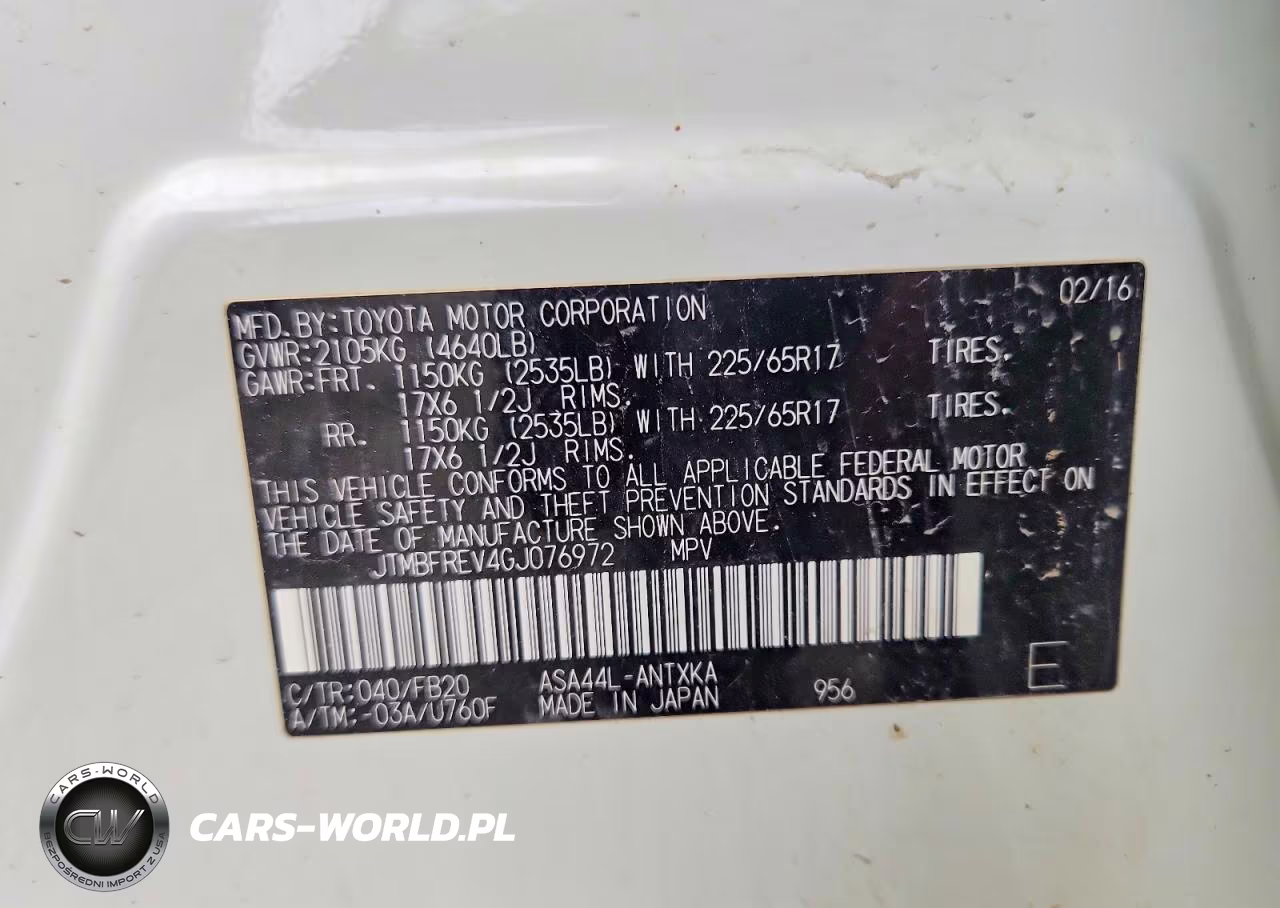 2016 Toyota Rav4 Le VIN:JTMBFREV4GJ076972 - 13