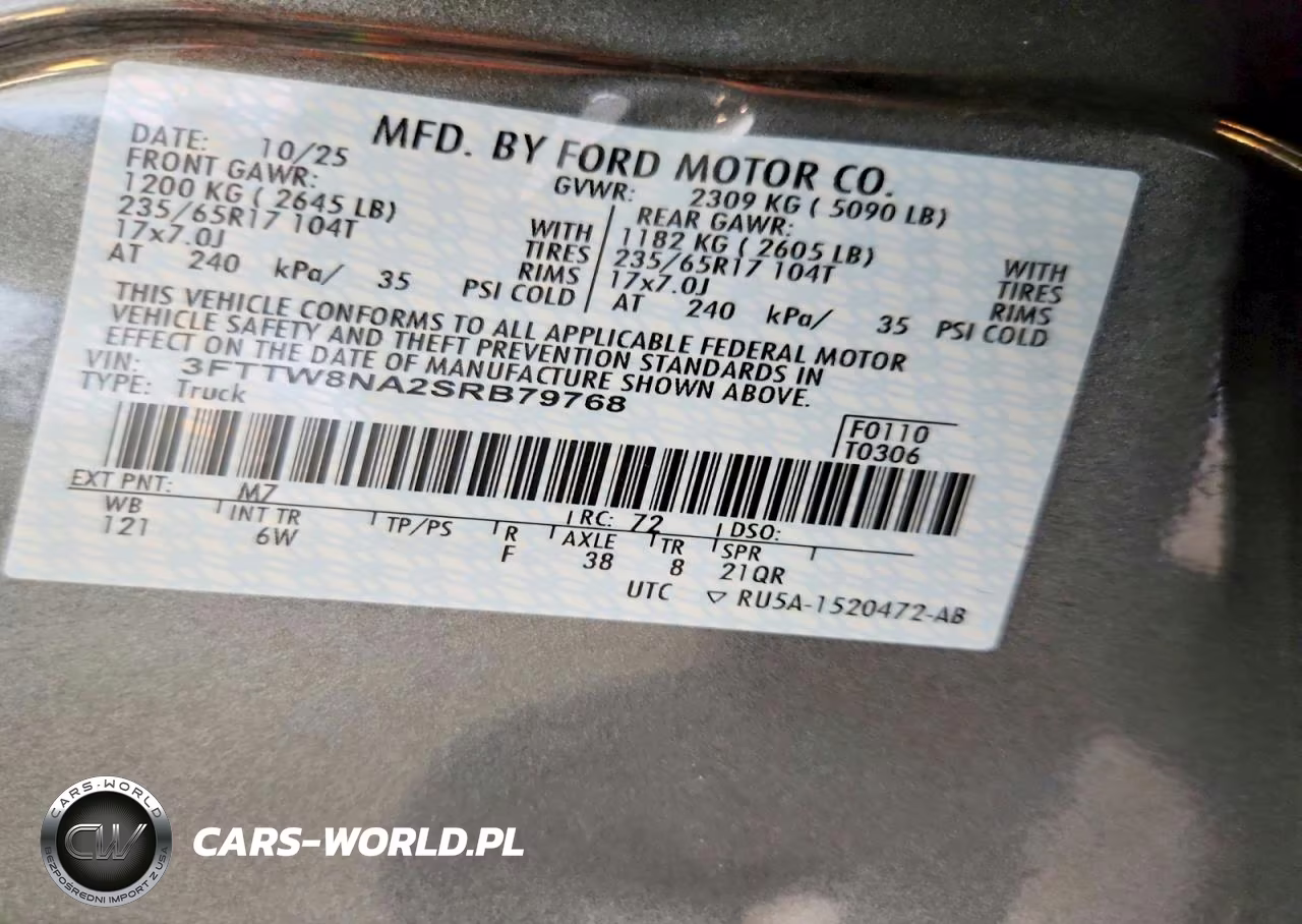 2025 Ford Maverick Tremor VIN:3FTTW8NA2SRB79768 - 12