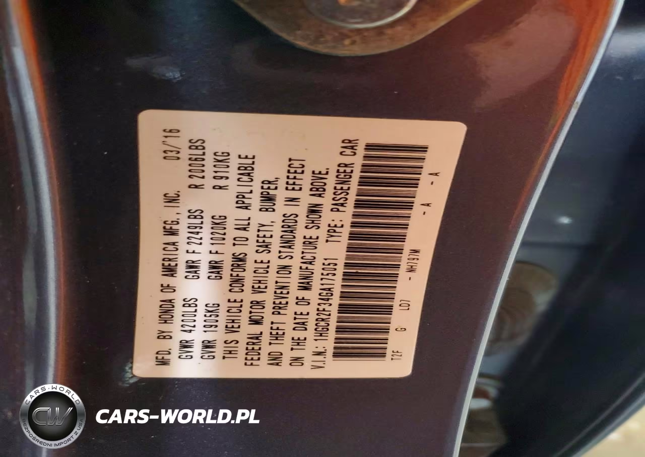 2016 Honda Accord Lx VIN:1HGCR2F34GA175051 - 13