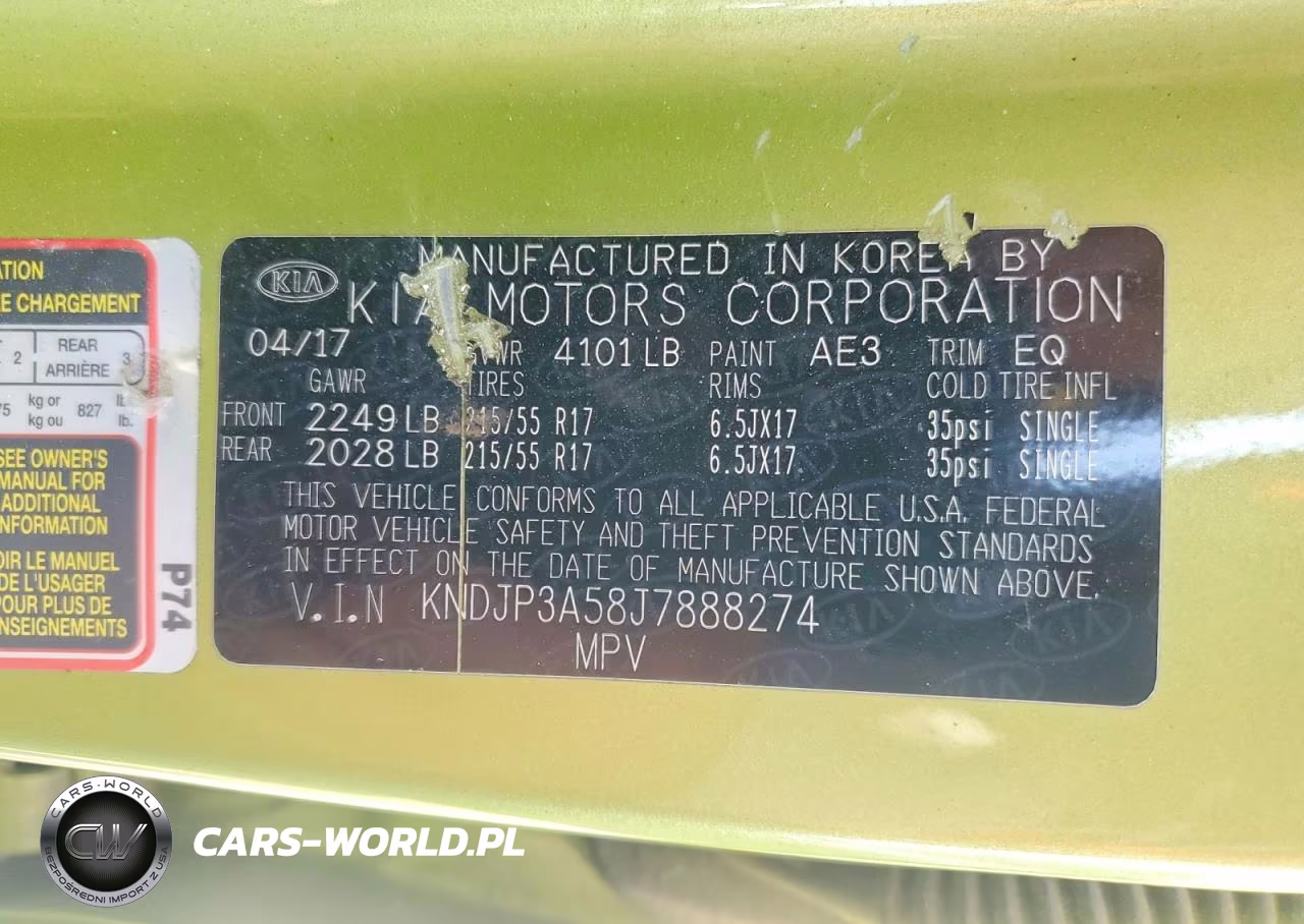 2018 Kia Soul + VIN:KNDJP3A58J7888274 - 12