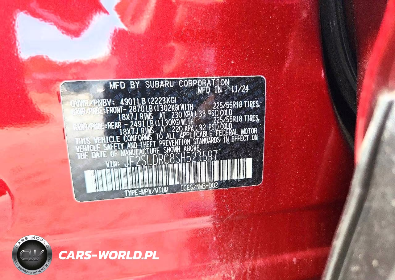 2025 Subaru Forester Limited VIN:JF2SLDRC8SH523597 - 13