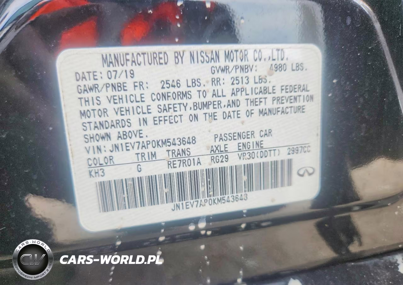 2019 Infiniti Q50 3.0T Luxe VIN:JN1EV7AP0KM543648 - 12