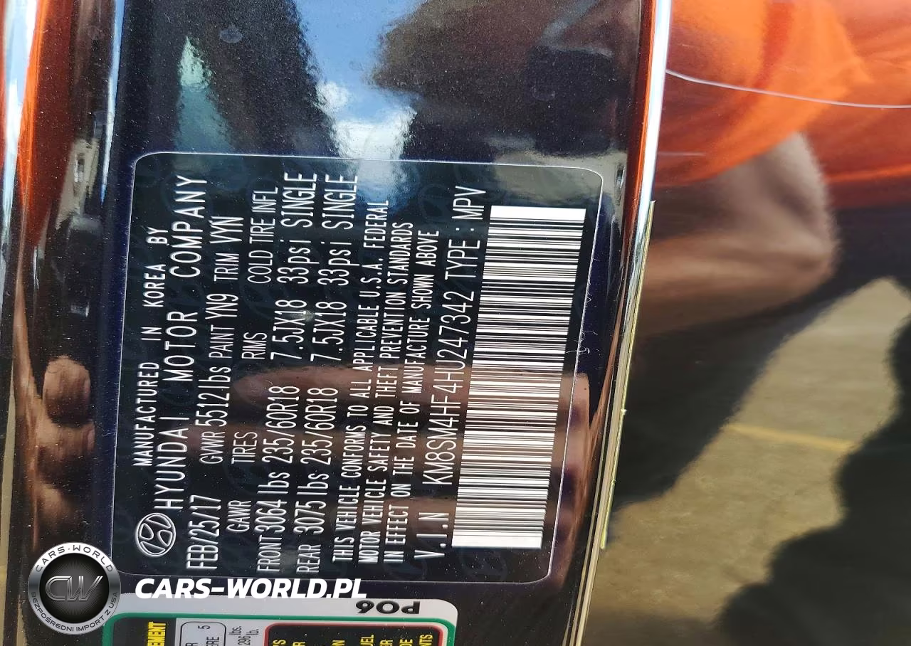 2017 Hyundai Santa Fe Se VIN:KM8SM4HF4HU247342 - 13