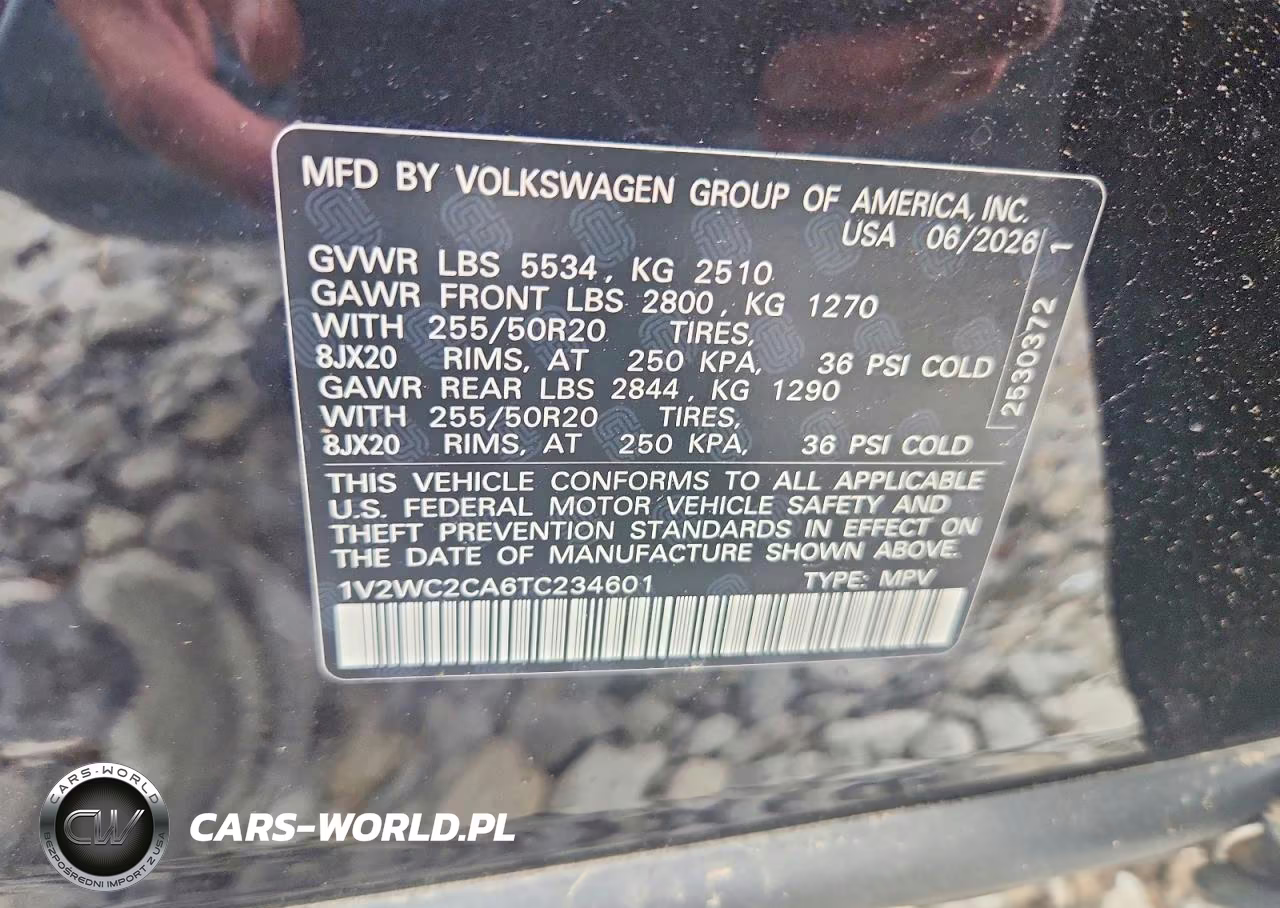 2026 Volkswagen Atlas Cross Sport Se VIN:1V2WC2CA6TC234601 - 13