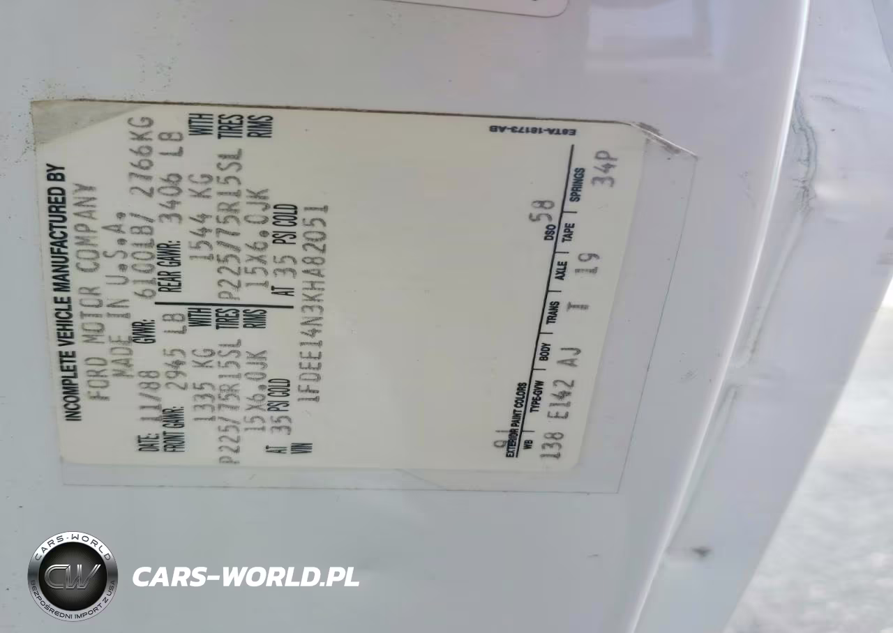 1989 Ford Econoline VIN:1FDEE14N3KHA82051 - 13