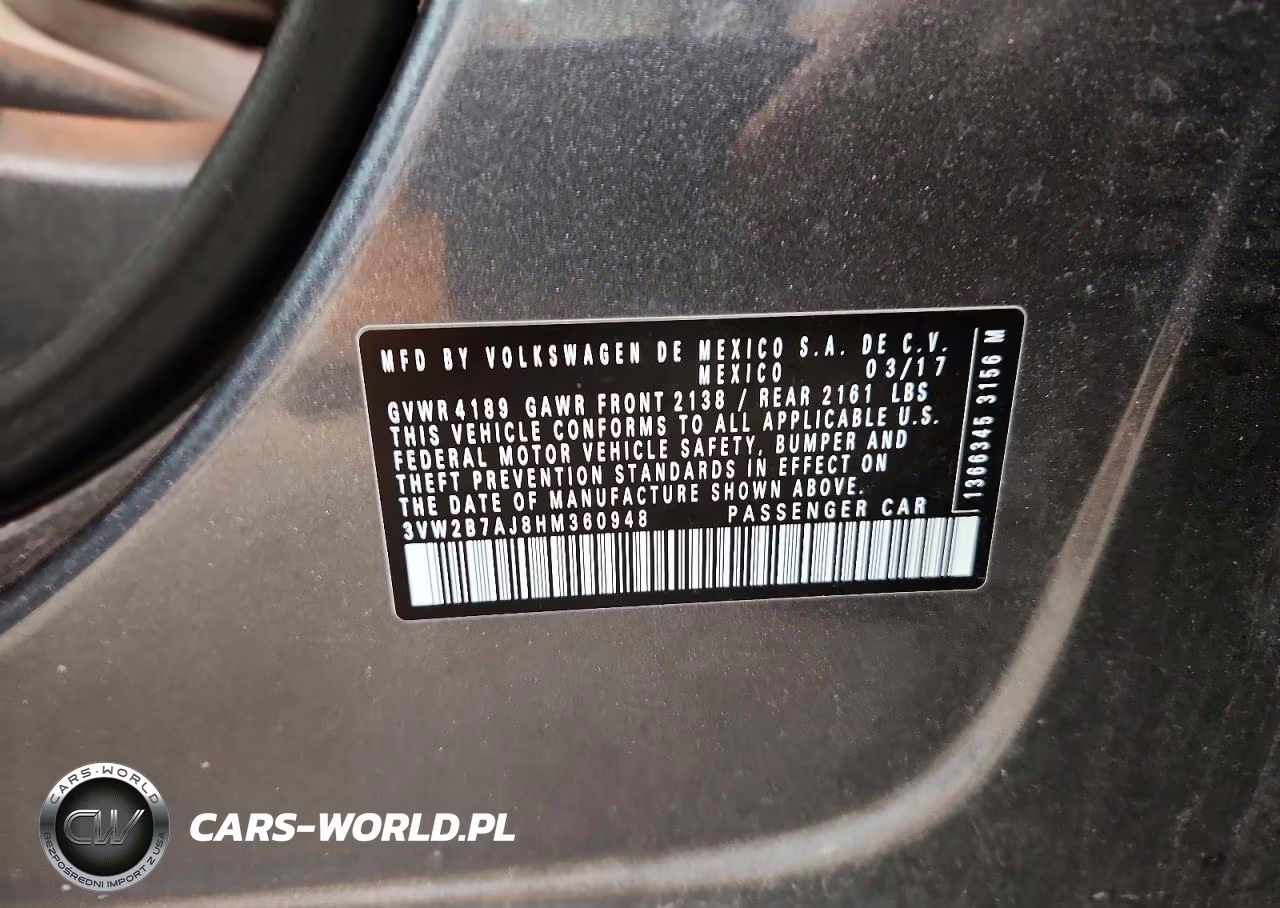 2017 Volkswagen Jetta S VIN:3VW2B7AJ8HM360948 - 12