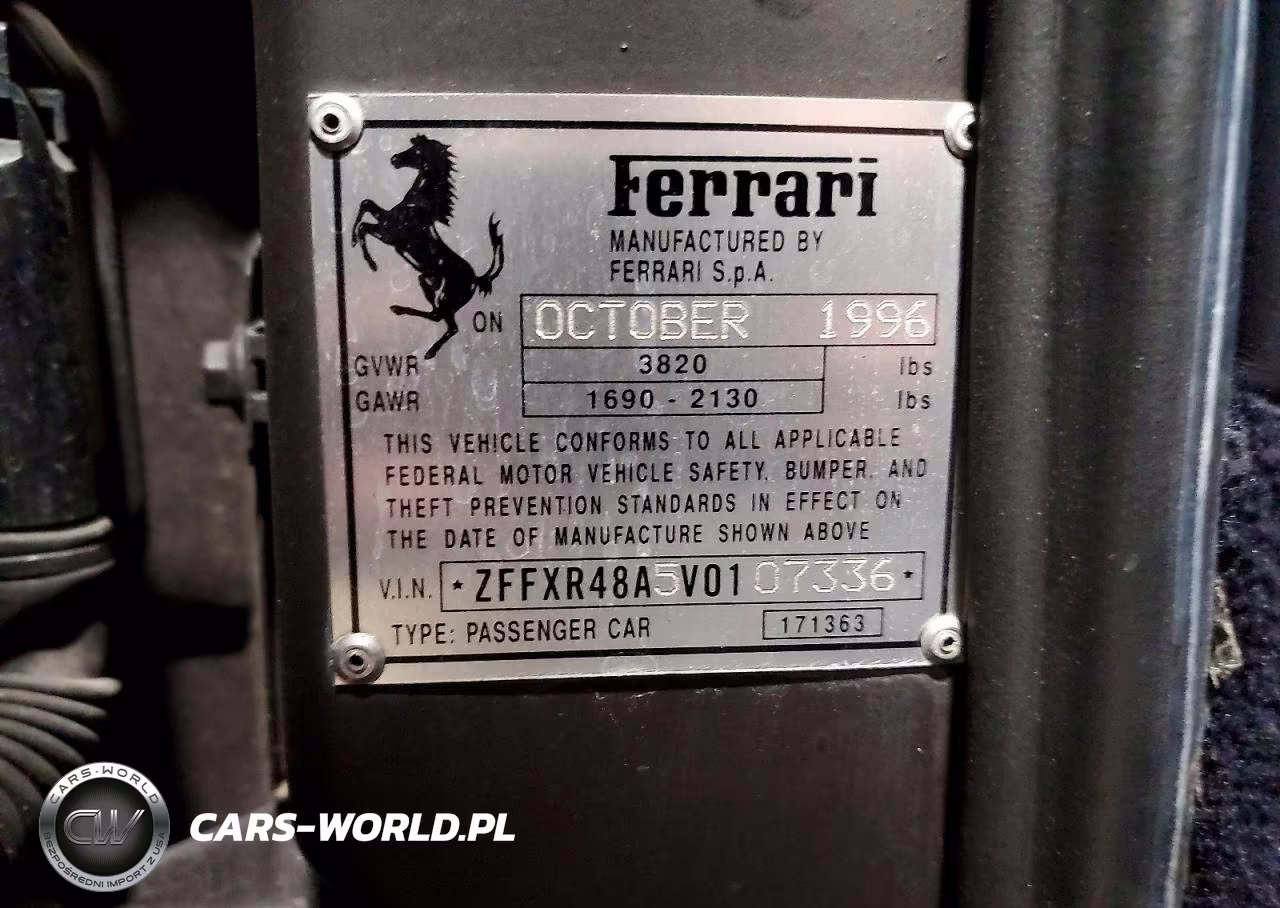 1997 Ferrari F355 Spider VIN:ZFFXR48A5V0107336 - 13
