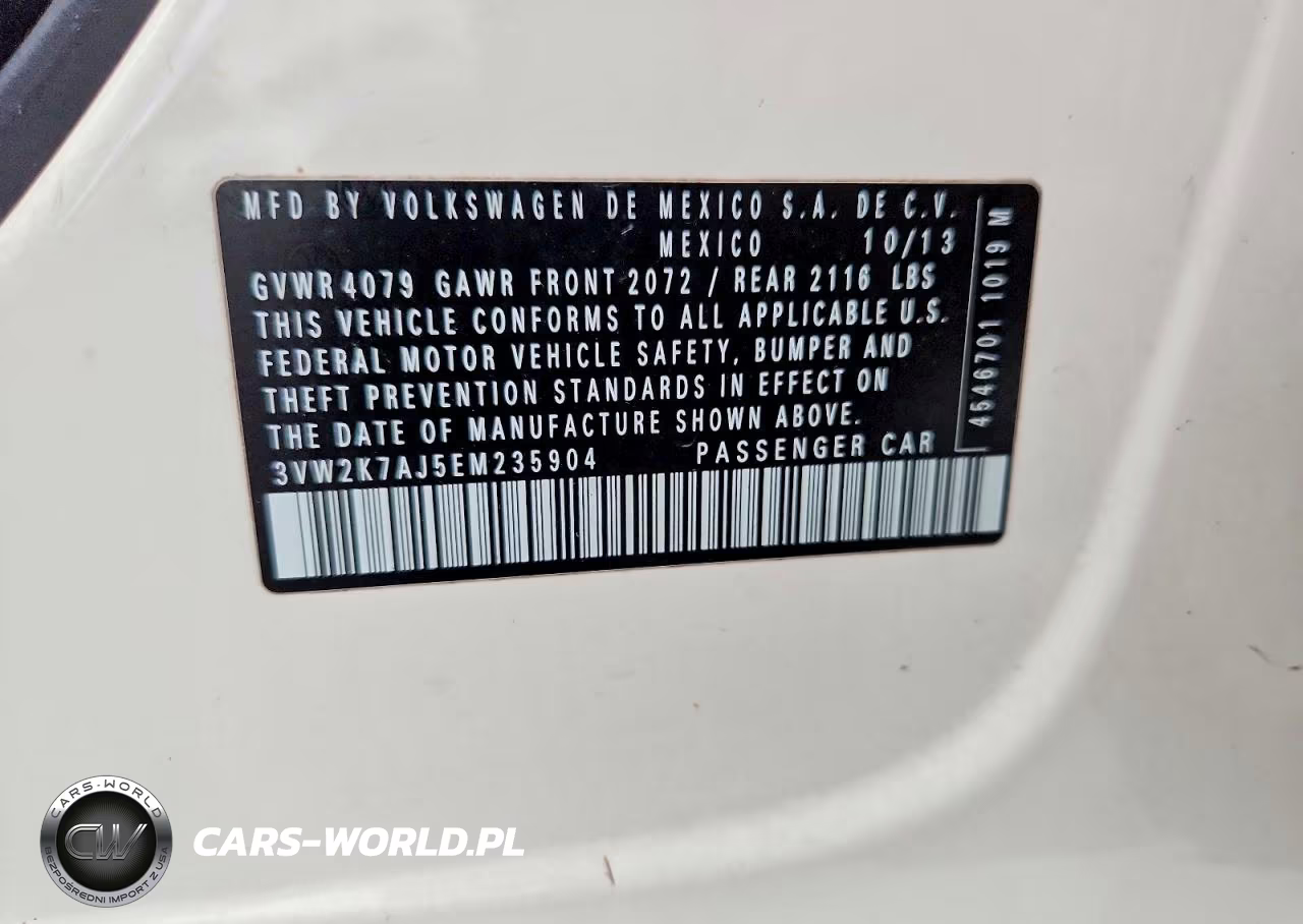 2014 Volkswagen Jetta Base VIN:3VW2K7AJ5EM235904 - 12