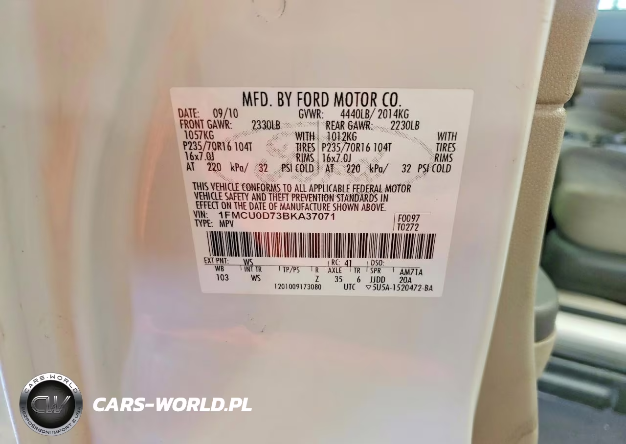 2011 Ford Escape VIN:1FMCU0D73BKA37071 - 13
