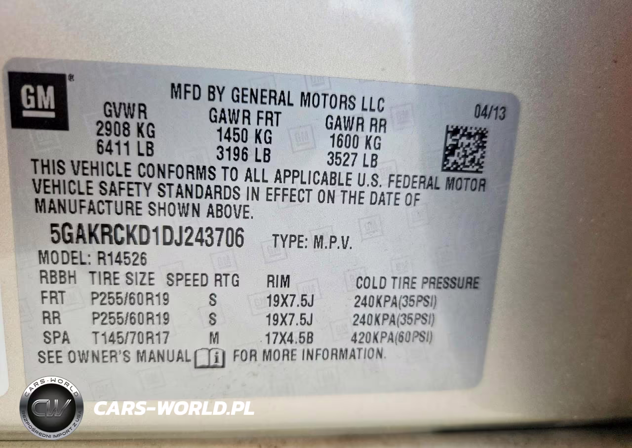 2013 Buick Enclave VIN:5GAKRCKD1DJ243706 - 13
