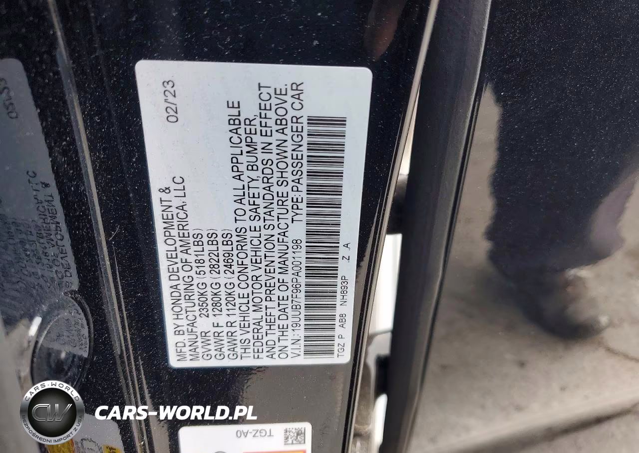 2023 Acura Tlx Type S VIN:19UUB7F96PA001198 - 12