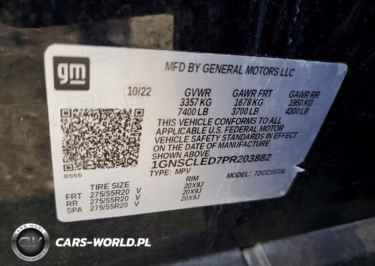 2023 Chevrolet Tahoe C1500 VIN:1GNSCLED7PR203882 - 13