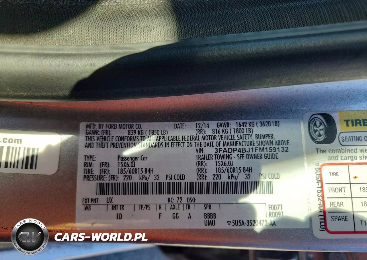 2015 Ford Fiesta Se VIN:3FADP4BJ1FM159132 - 12