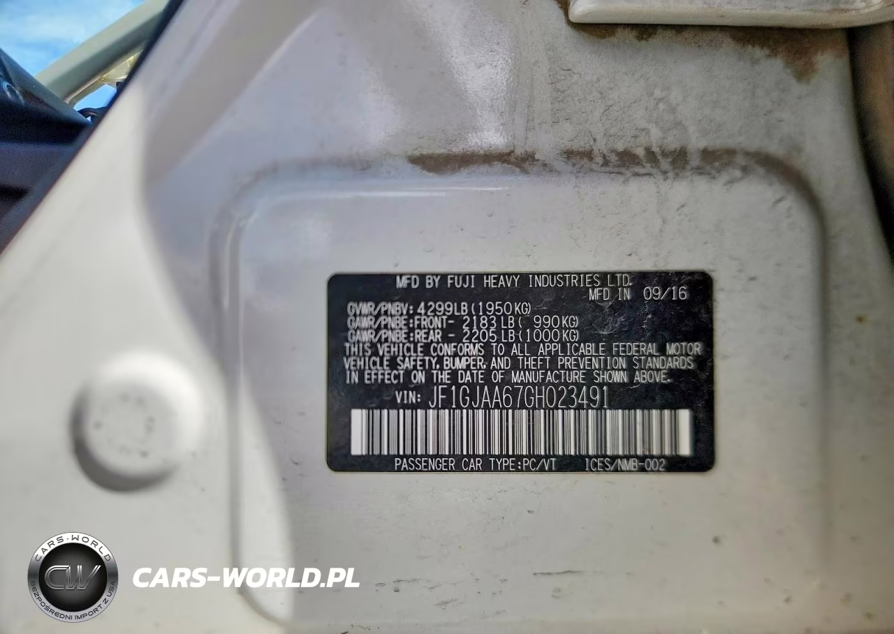 2016 Subaru Impreza VIN:JF1GJAA67GH023491 - 12