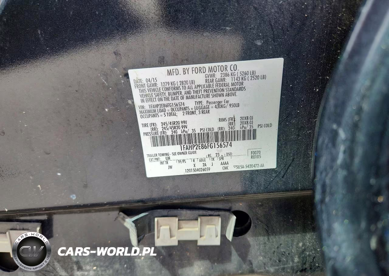 2015 Ford Taurus Sel VIN:1FAHP2E86FG156574 - 12