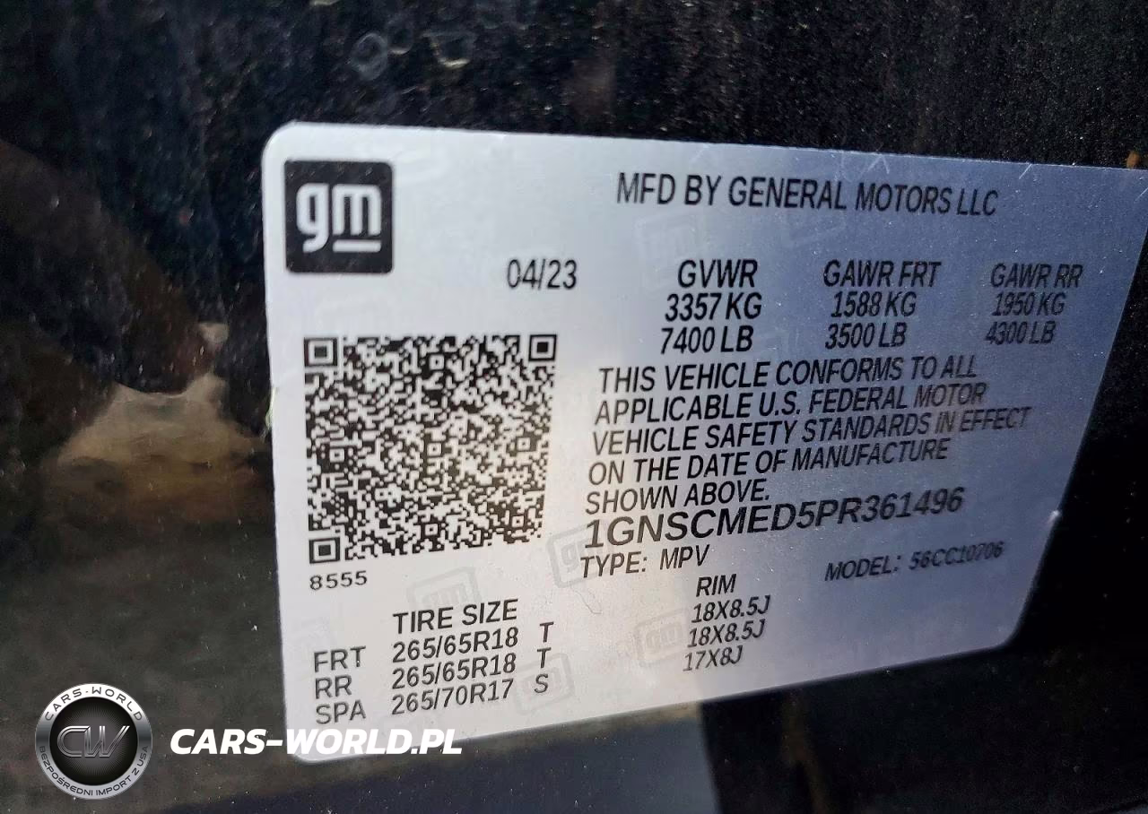 2023 Chevrolet Tahoe C1500 Ls VIN:1GNSCMED5PR361496 - 13