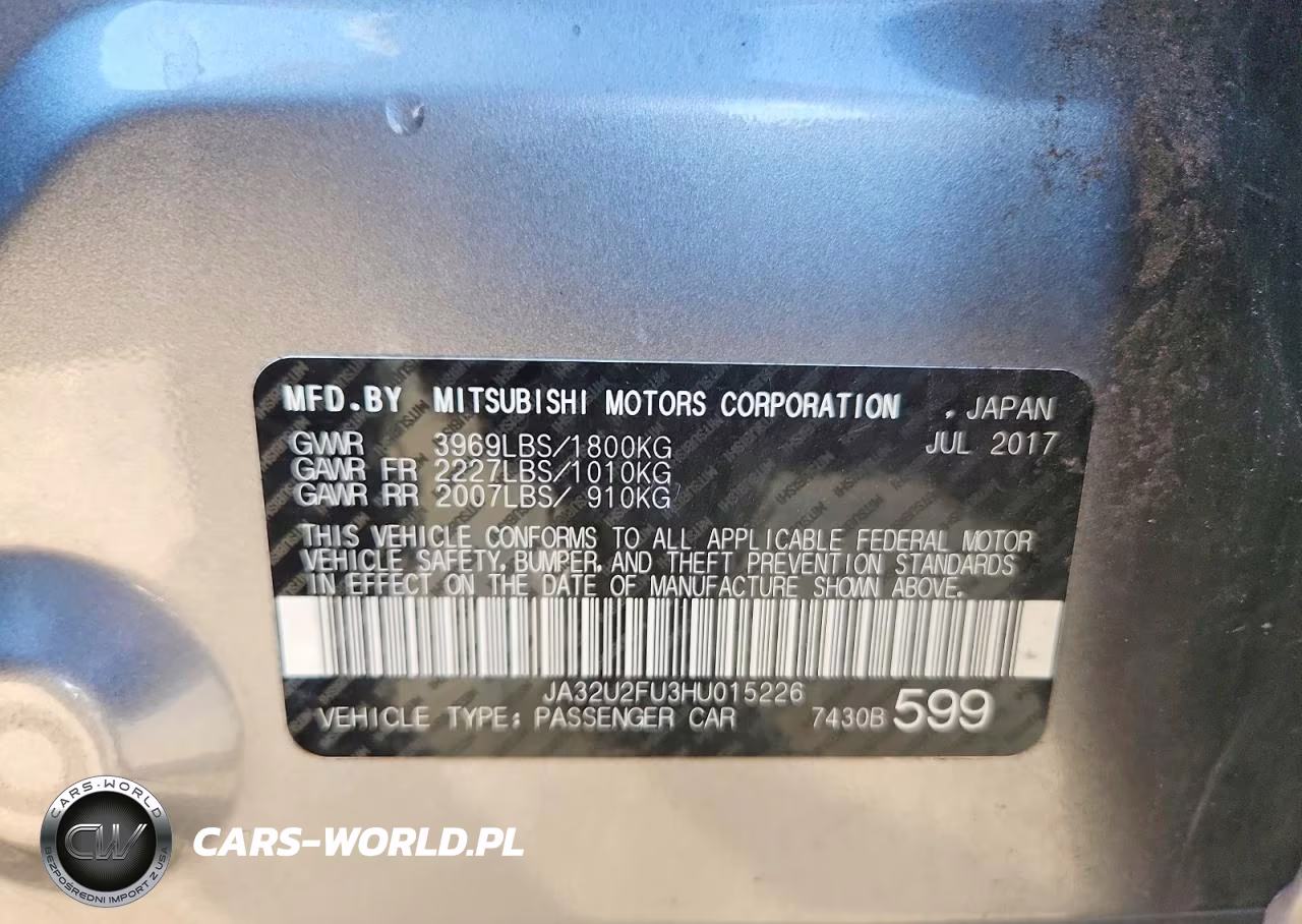 2017 Mitsubishi Lancer Es VIN:JA32U2FU3HU015226 - 12