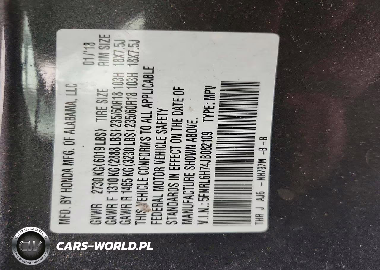 2018 Honda Odyssey Exl VIN:5FNRL6H74JB082109 - 13