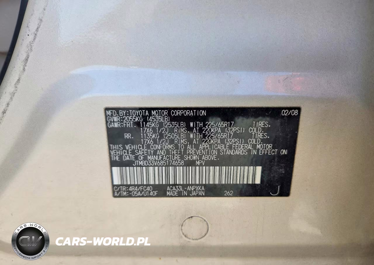 2008 Toyota Rav4 Base VIN:JTMBD33V685174658 - 13