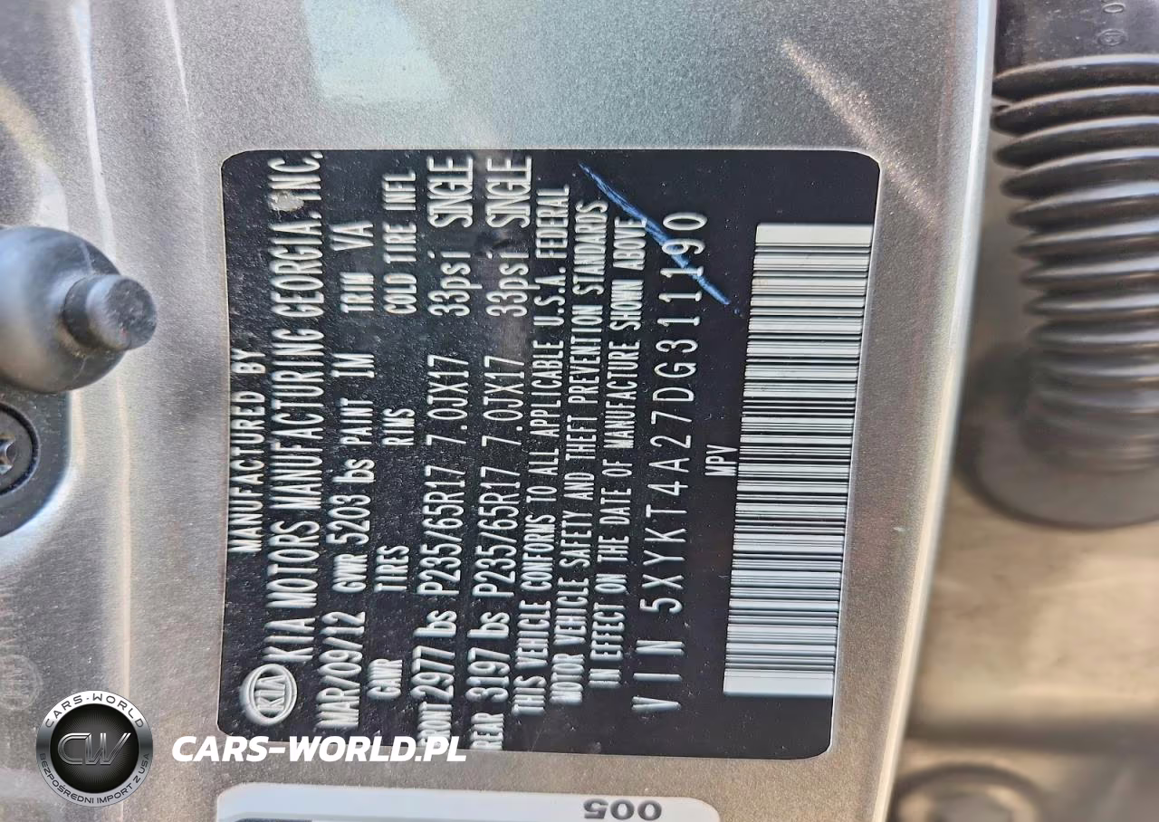2013 Kia Sorento Lx VIN:5XYKT4A27DG311190 - 13