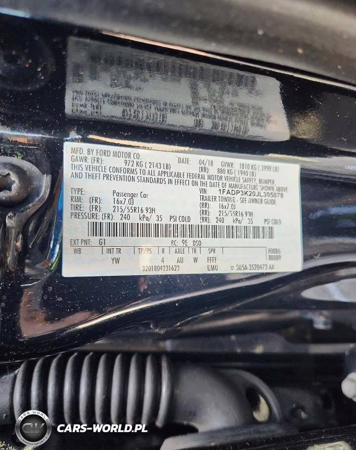 2018 Ford Focus Se VIN:1FADP3K20JL305078 - 12
