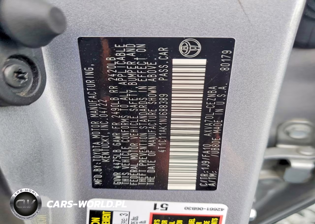 2022 Toyota Camry Le VIN:4T1C11AK1NU688389 - 12