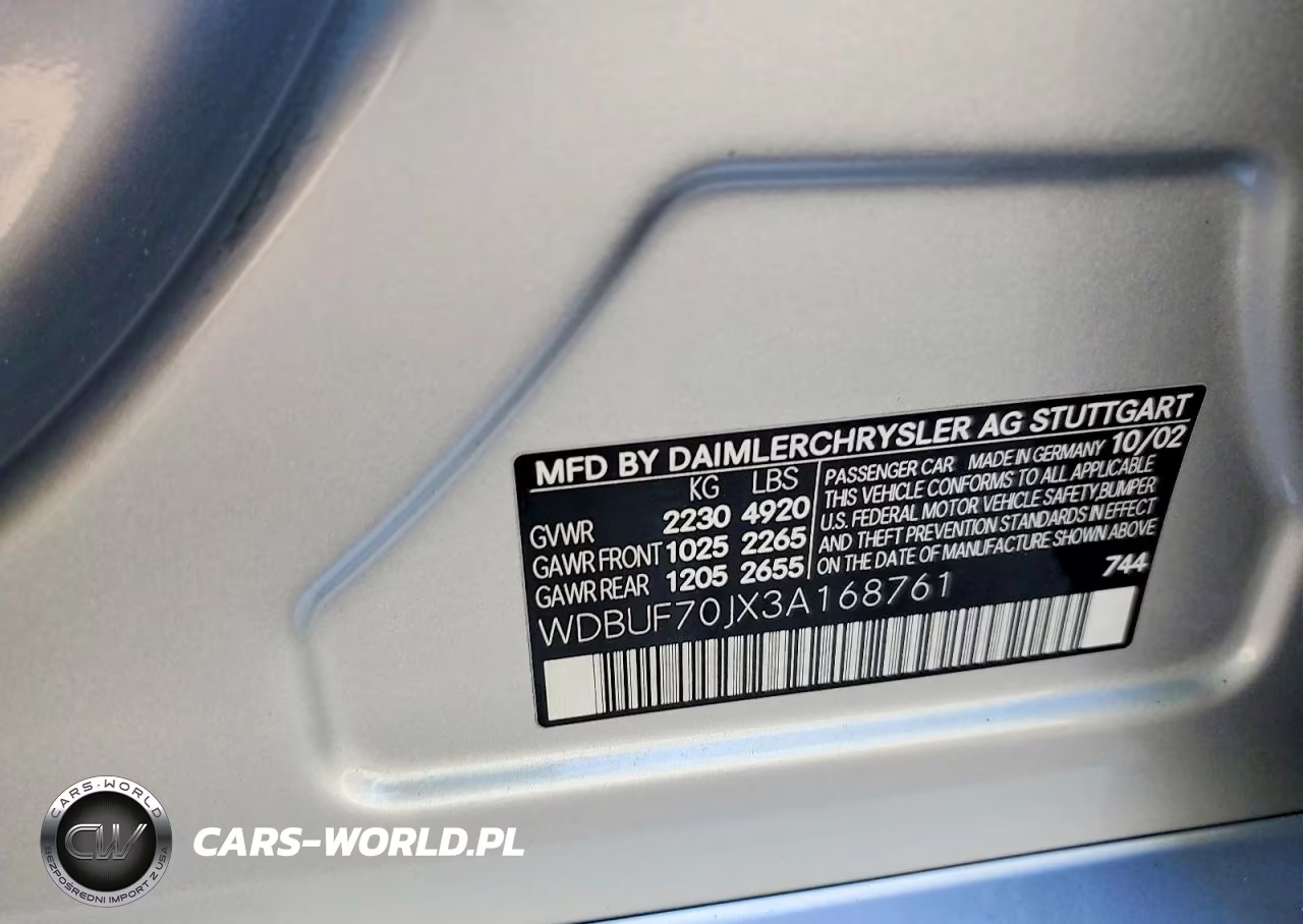 2003 Mercedes-Benz E 500 VIN:WDBUF70JX3A168761 - 12