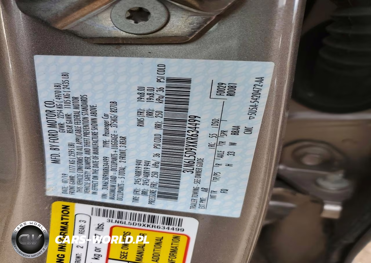 2019 Lincoln Mkz Reserve Ii VIN:3LN6L5D9XKR634499 - 12