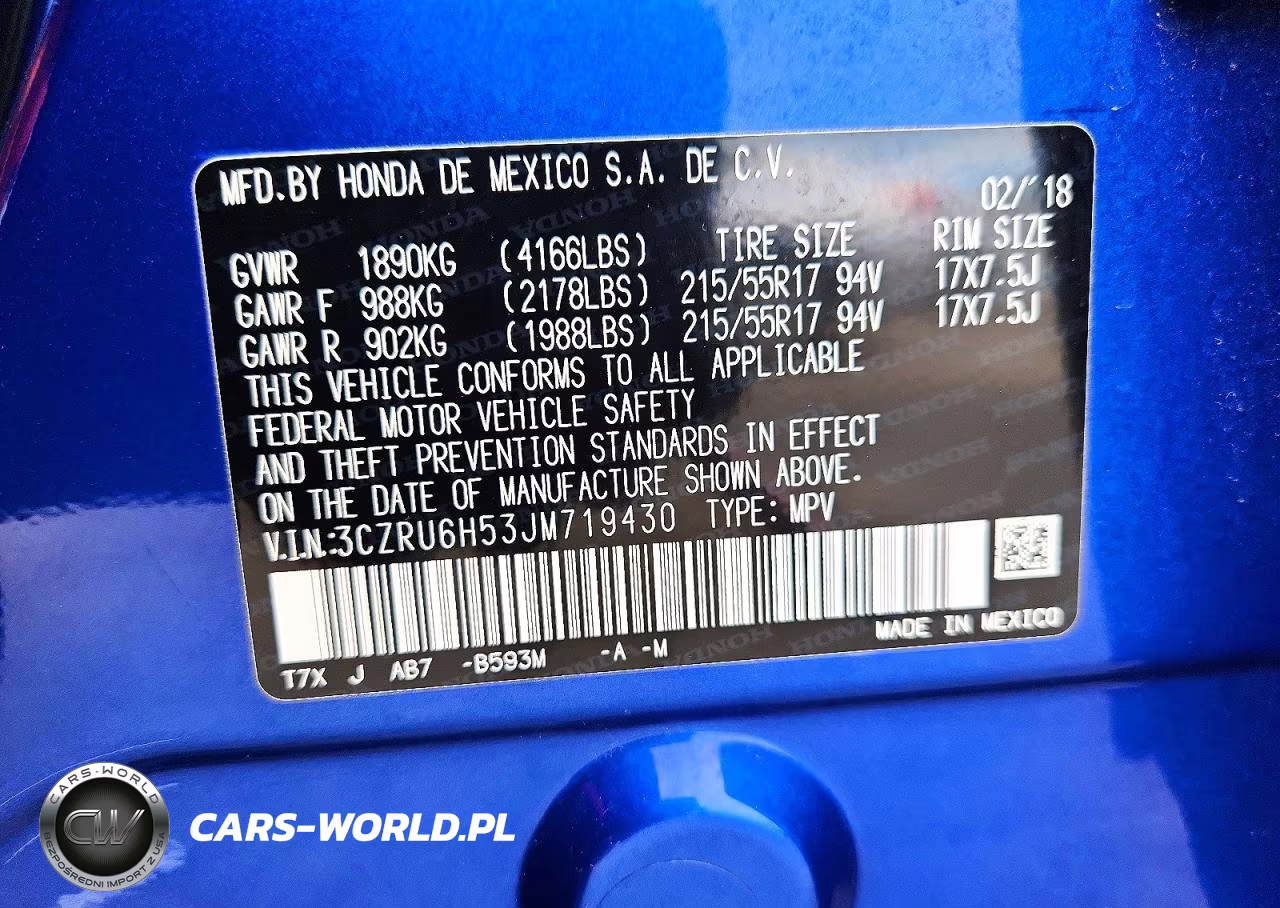 2018 Honda Hr-V Ex VIN:3CZRU6H53JM719430 - 13