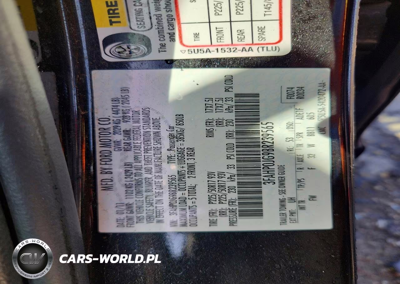 2011 Ford Fusion Sel VIN:3FAHP0JG9BR239565 - 12