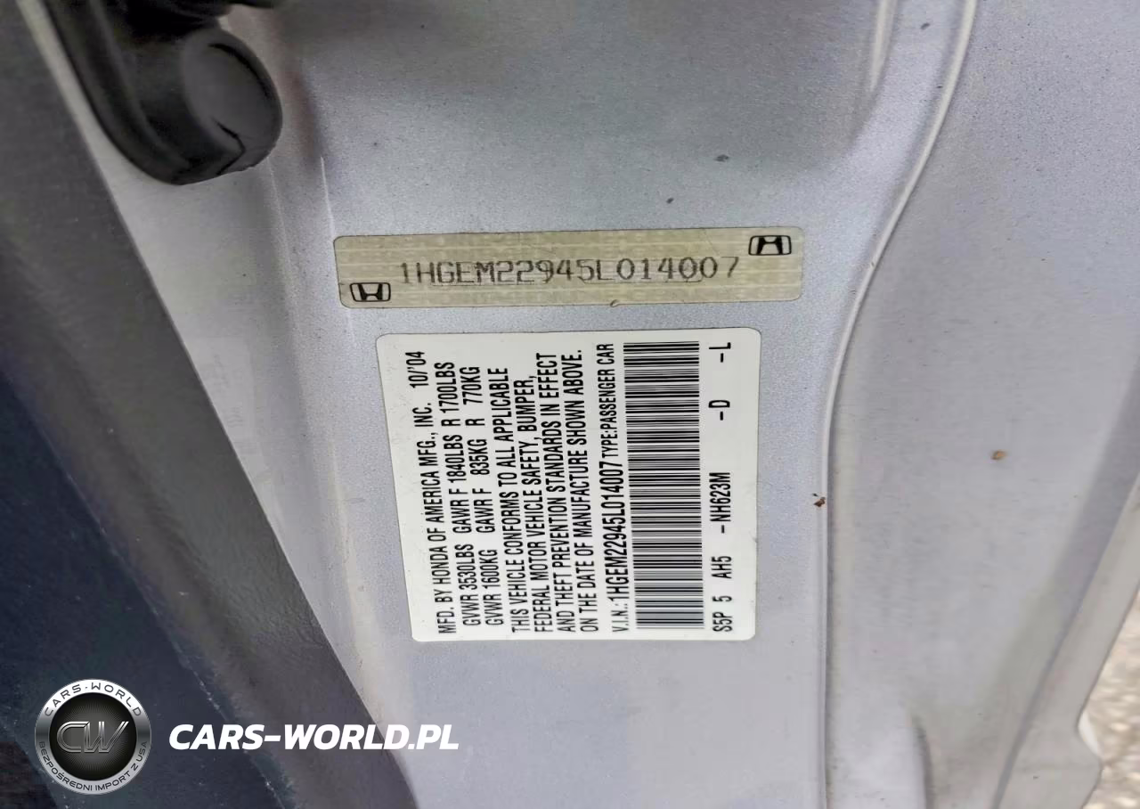 2005 Honda Civic Ex VIN:1HGEM22945L014007 - 12