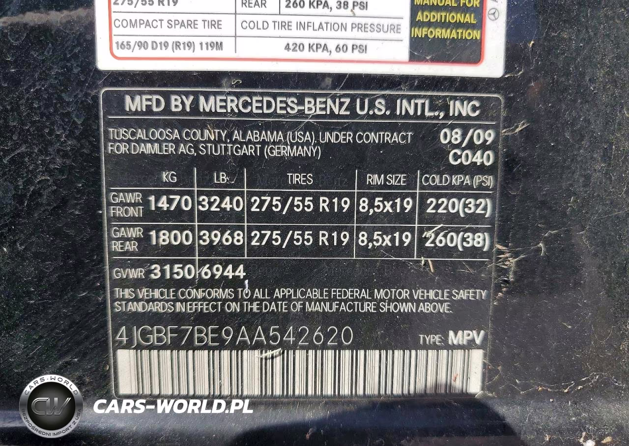 2010 Mercedes-Benz Gl 450 4Matic VIN:4JGBF7BE9AA542620 - 13