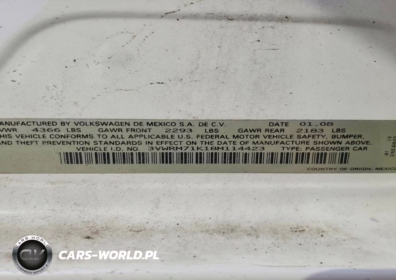 2008 Volkswagen Jetta Se VIN:3VWRM71K18M114423 - 12