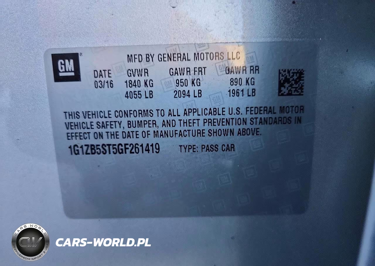 2016 Chevrolet Malibu Ls VIN:1G1ZB5ST5GF261419 - 13