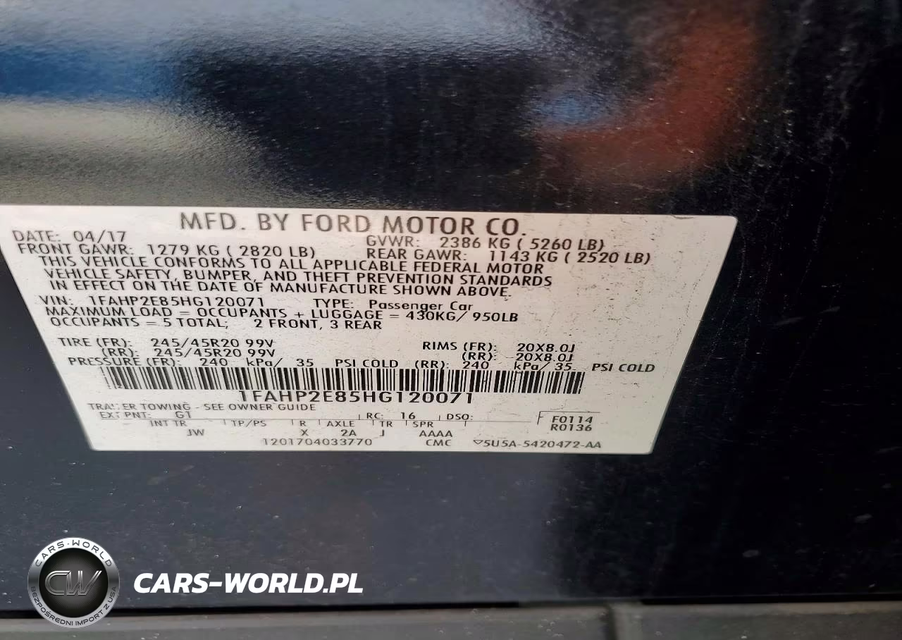 2017 Ford Taurus Sel VIN:1FAHP2E85HG120071 - 12