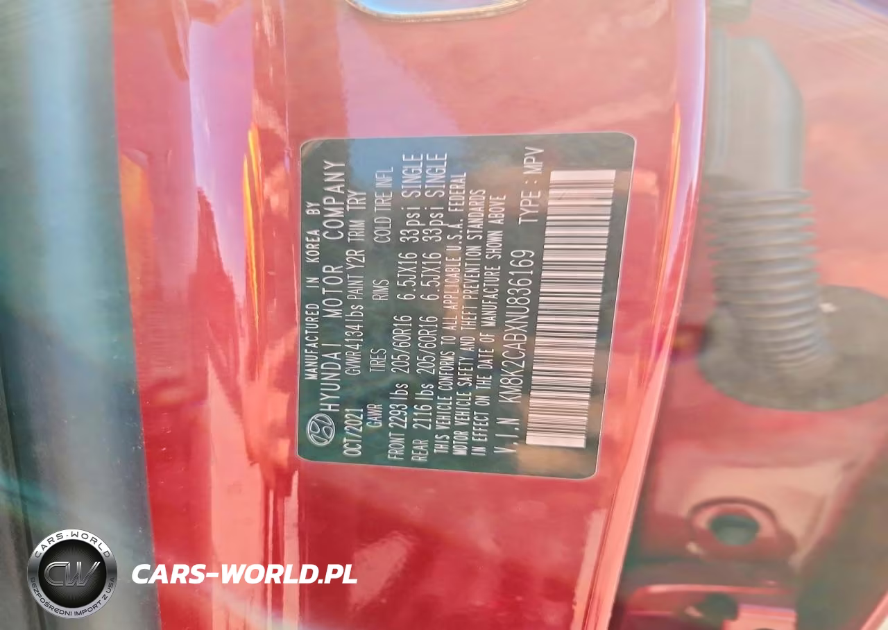 2022 Hyundai Kona Se VIN:KM8K2CABXNU836169 - 14
