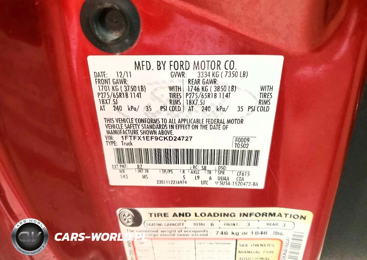 2012 Ford F150 Super Cab VIN:1FTFX1EF9CKD24727 - 12
