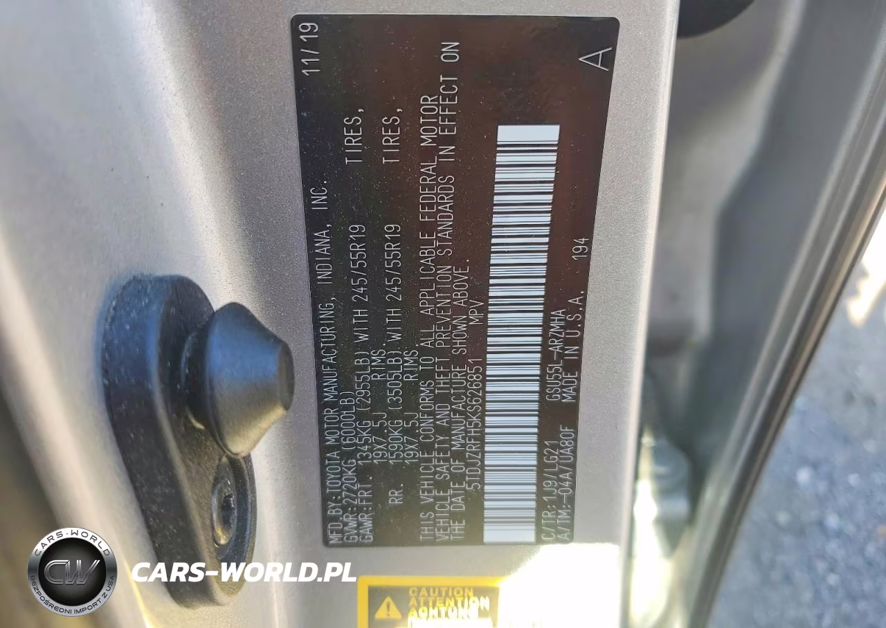 2019 Toyota Highlander Se VIN:5TDJZRFH5KS626851 - 13