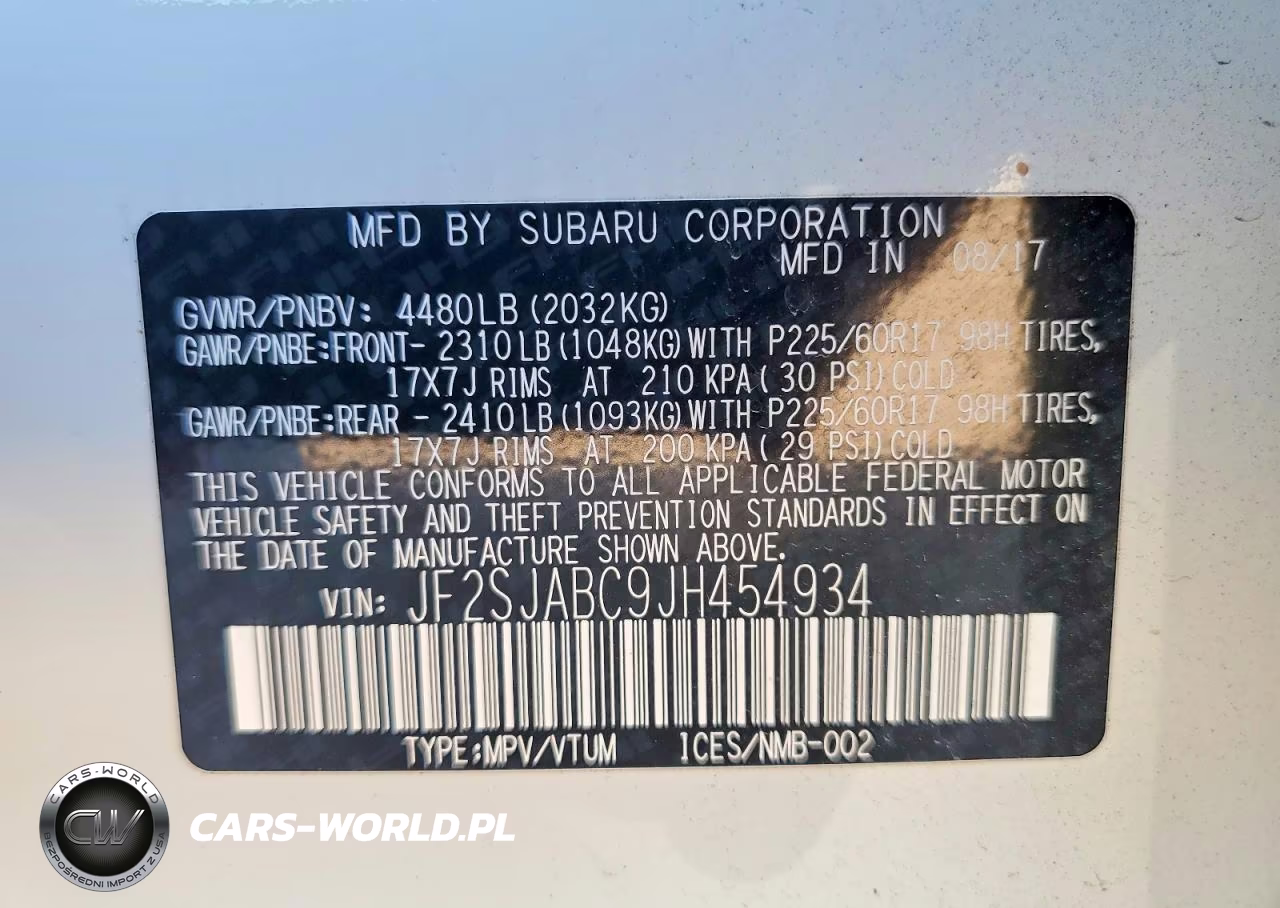 2018 Subaru Forester 2.5I VIN:JF2SJABC9JH454934 - 14