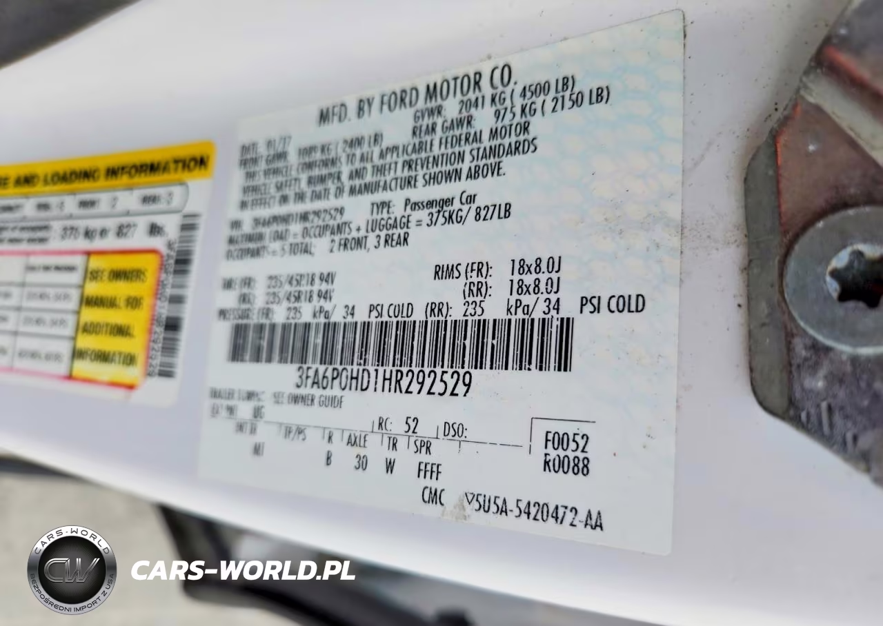 2017 Ford Fusion Se VIN:3FA6P0HD1HR292529 - 12